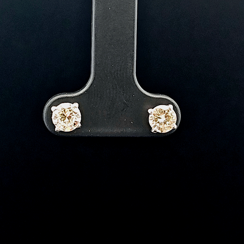 14K WG Diamond Stud Earrings 0