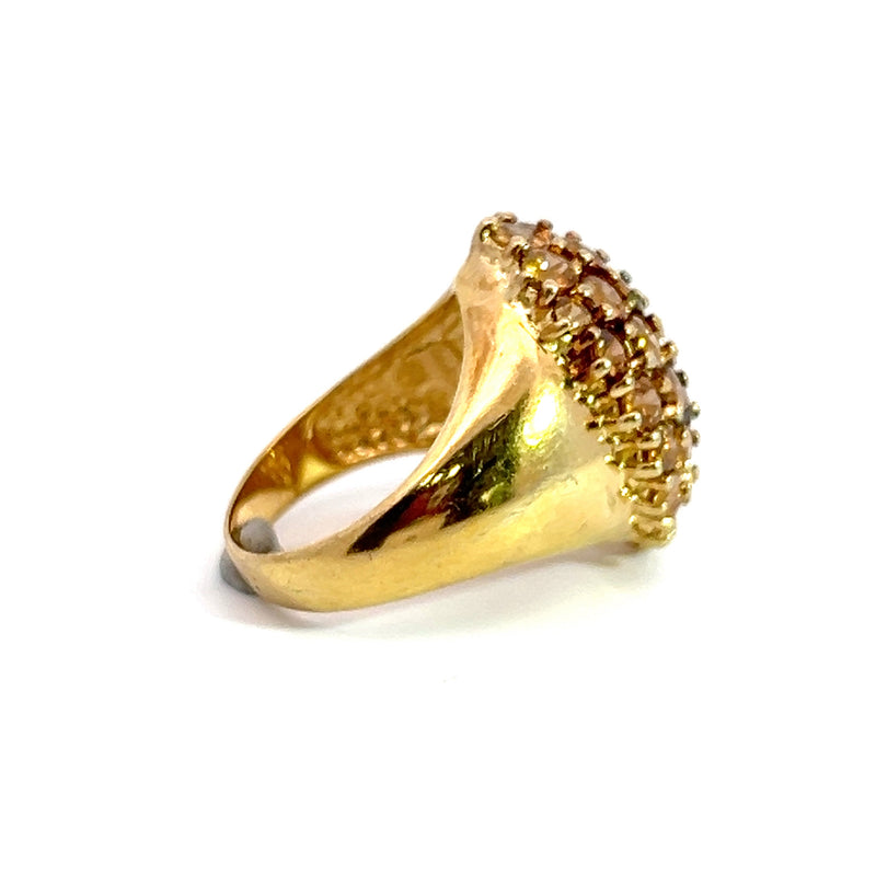 Gold Plated Sterling Silver Citrine Ring