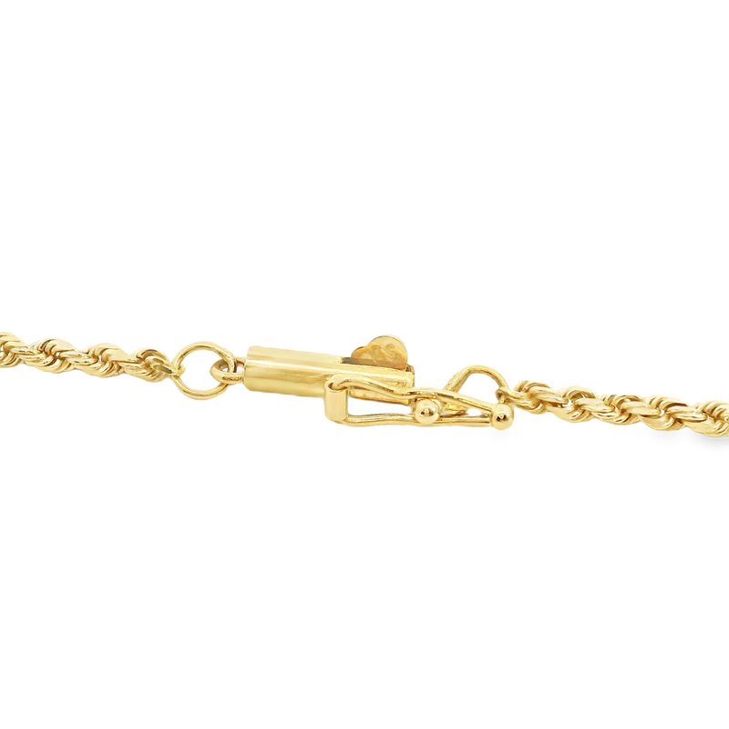 14K YG Solid Rope Chain