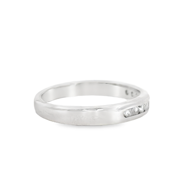 Platinum Channel Set Diamond Band