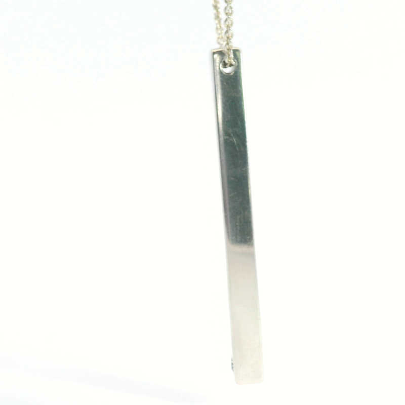 Sterling Silver Drop Diamond Pendant