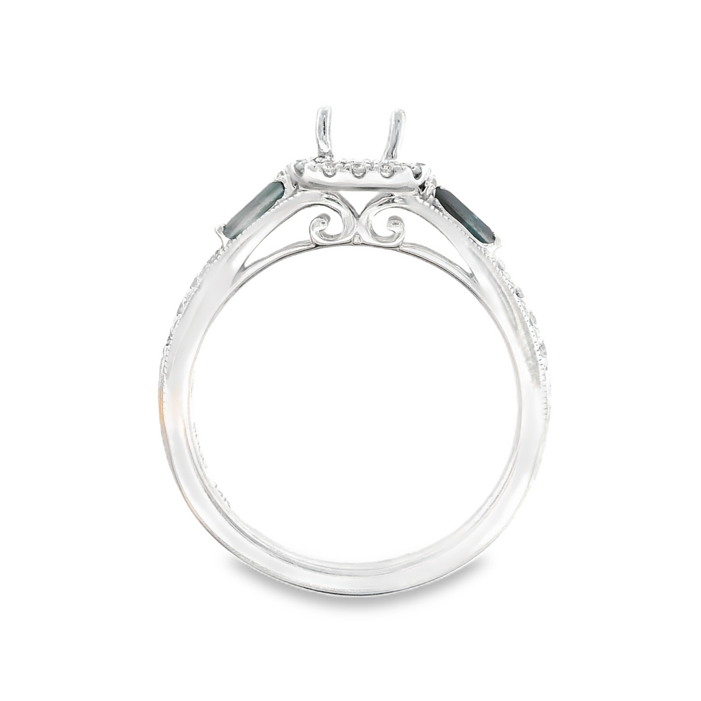 14K WG SAPPHIRE/DIAMOND RING