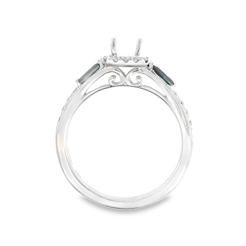 14K WG SAPPHIRE/DIAMOND RING