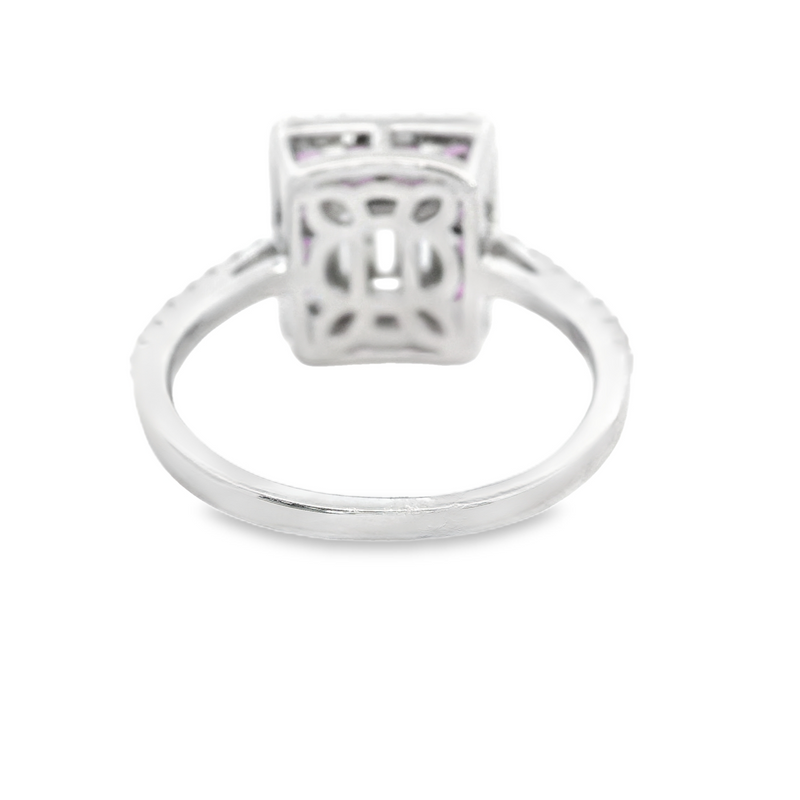 Sterling Silver Red & White CZ Ring