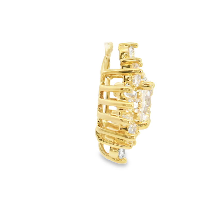 14K YG CZ Pendant