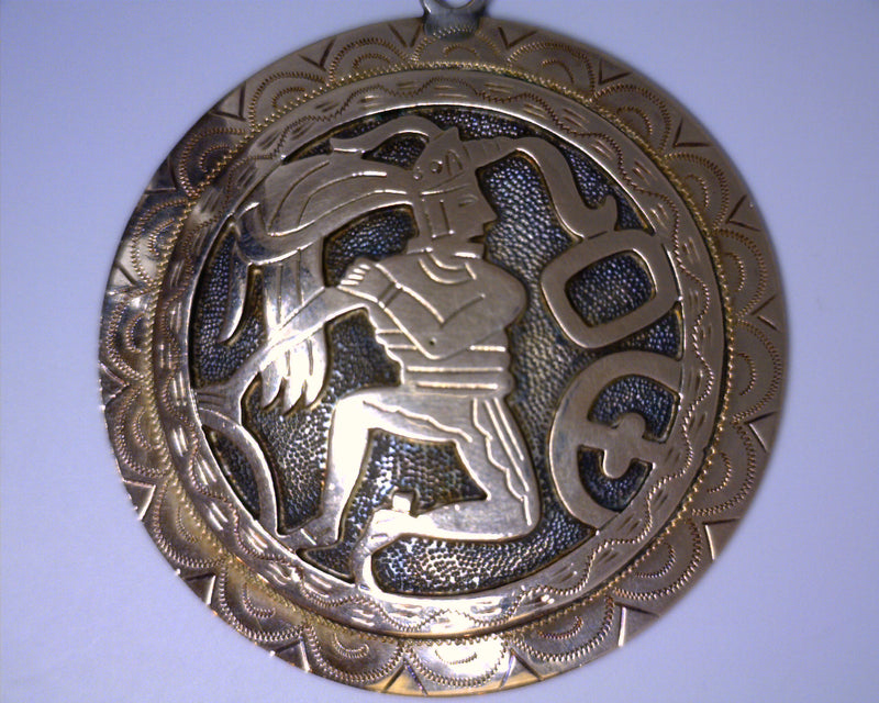 STERLING SILVER AZTEC MEDALLIO