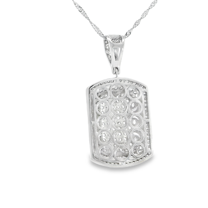 Sterling Silver Pave Set CZ Pendant