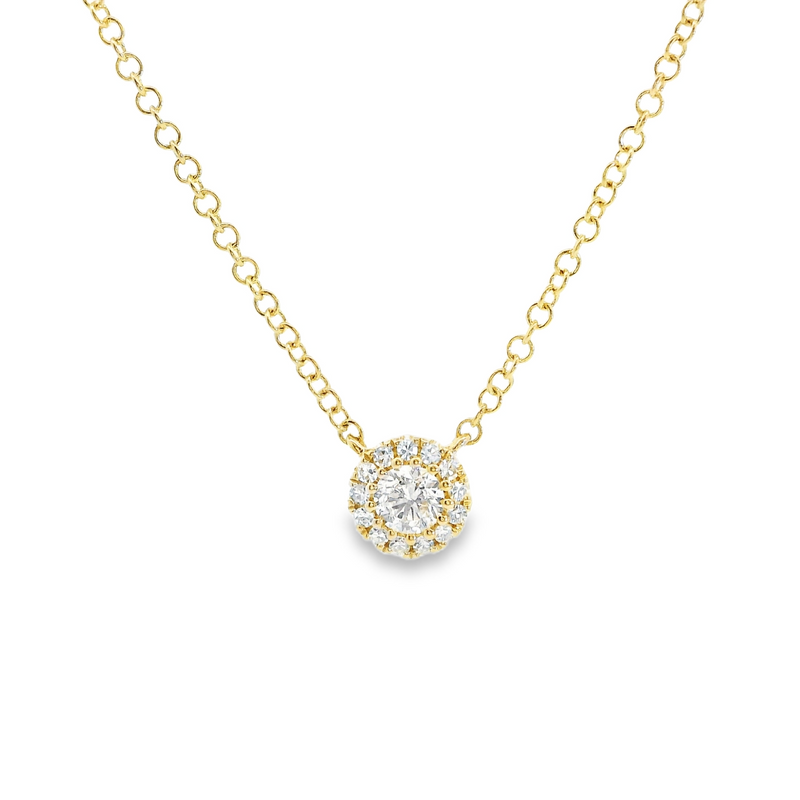 14K Yellow Gold Diamond Necklace