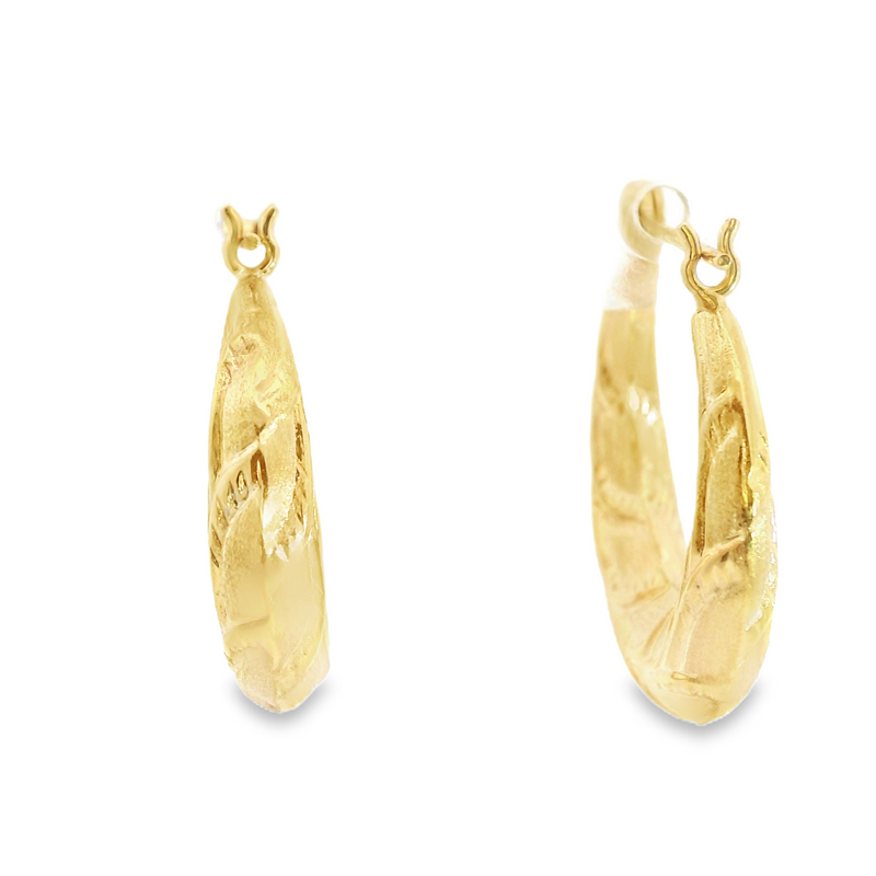 14K YG Hoop Earings