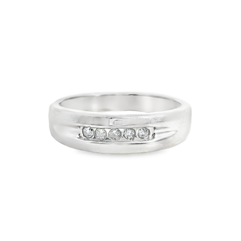 10K WG MENS DIAMOND BAND