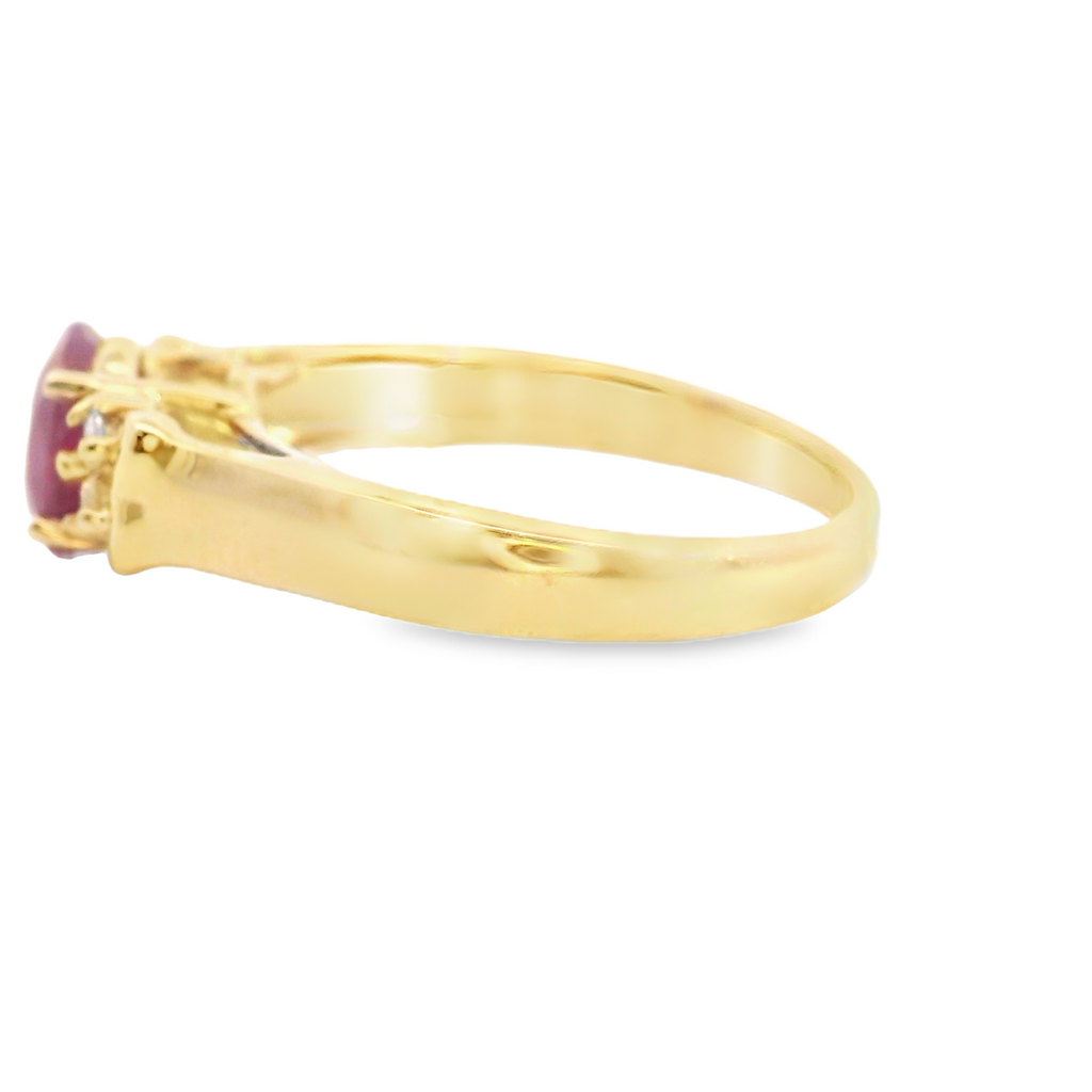 14K YG Ruby & Diamond Ring