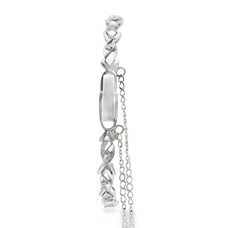 14K WG Rose de France Quartz & Diamond Bracelet