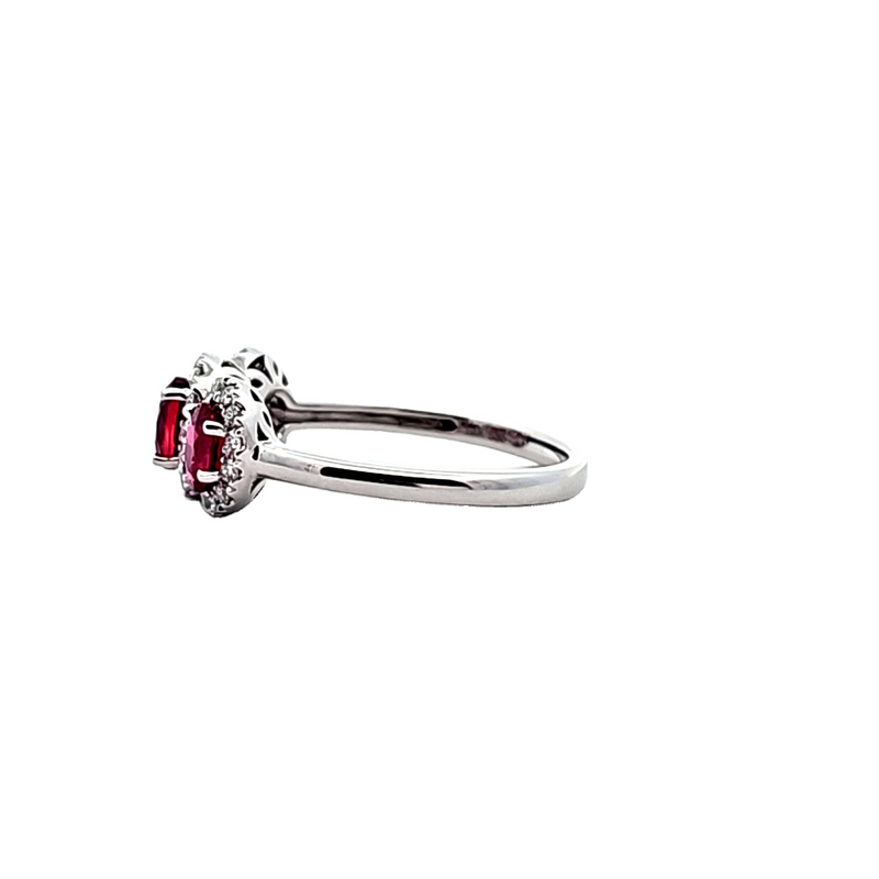 14K WG Ruby & Diamond Ring