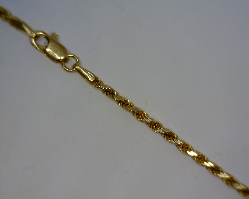 18K YELLOW GOLD ROPE CHAIN 7.4