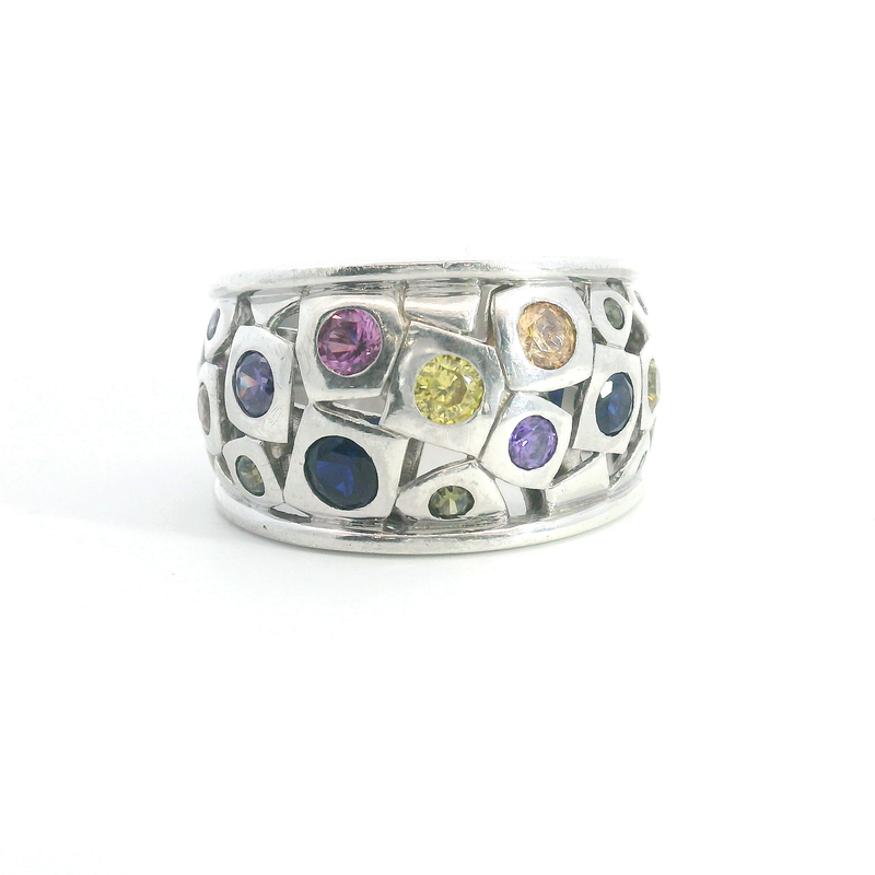 Sterling Silver Belle Etoile Byzantine Gemstone Ring