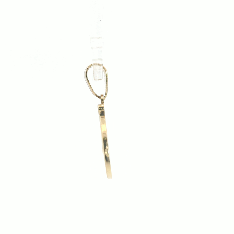 14K YG Initial D Charm