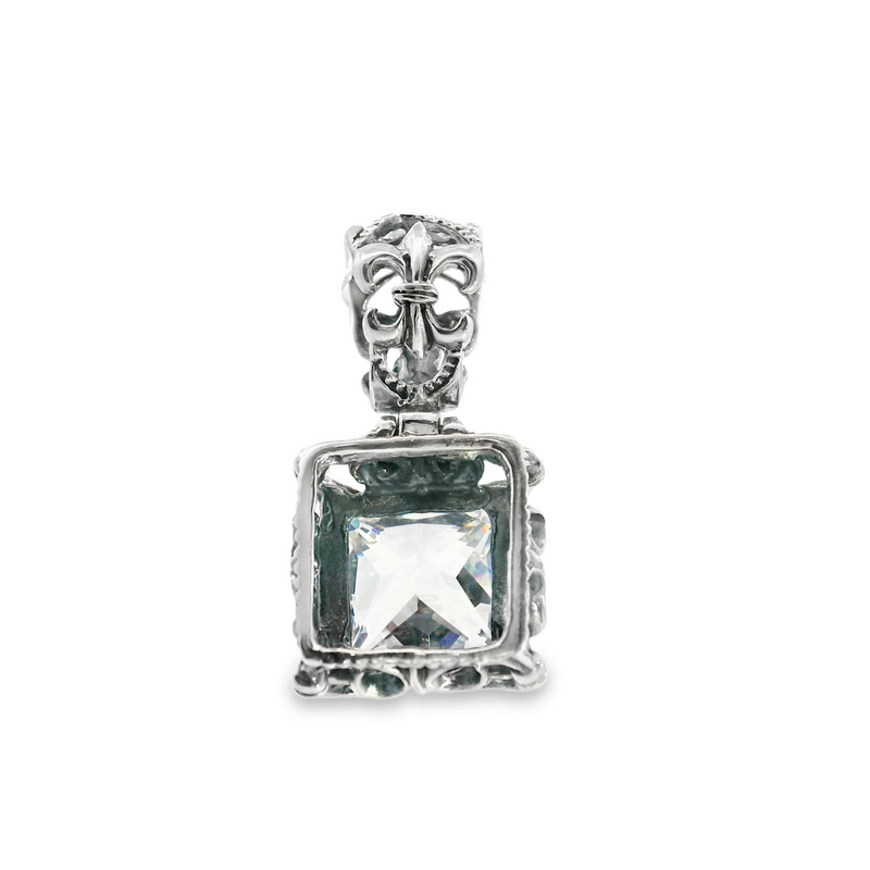 Sterling Silver with Clear CZ Pendant