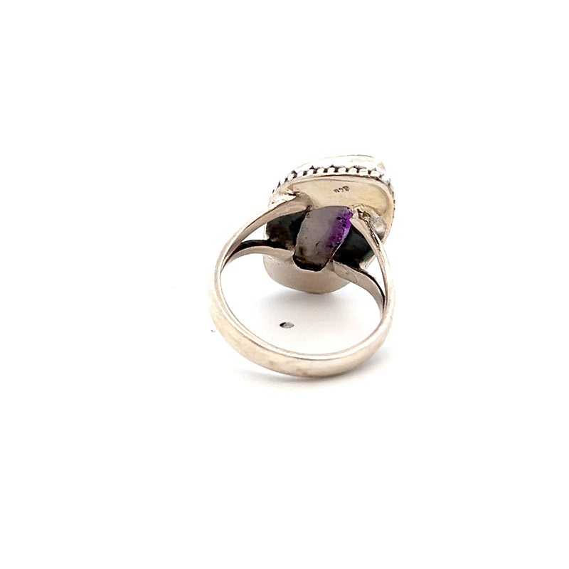 Sterling Silver Trapiche Amethyst Ring