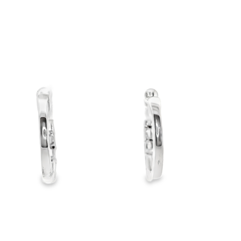 14K WG Diamond Hoop Earrings