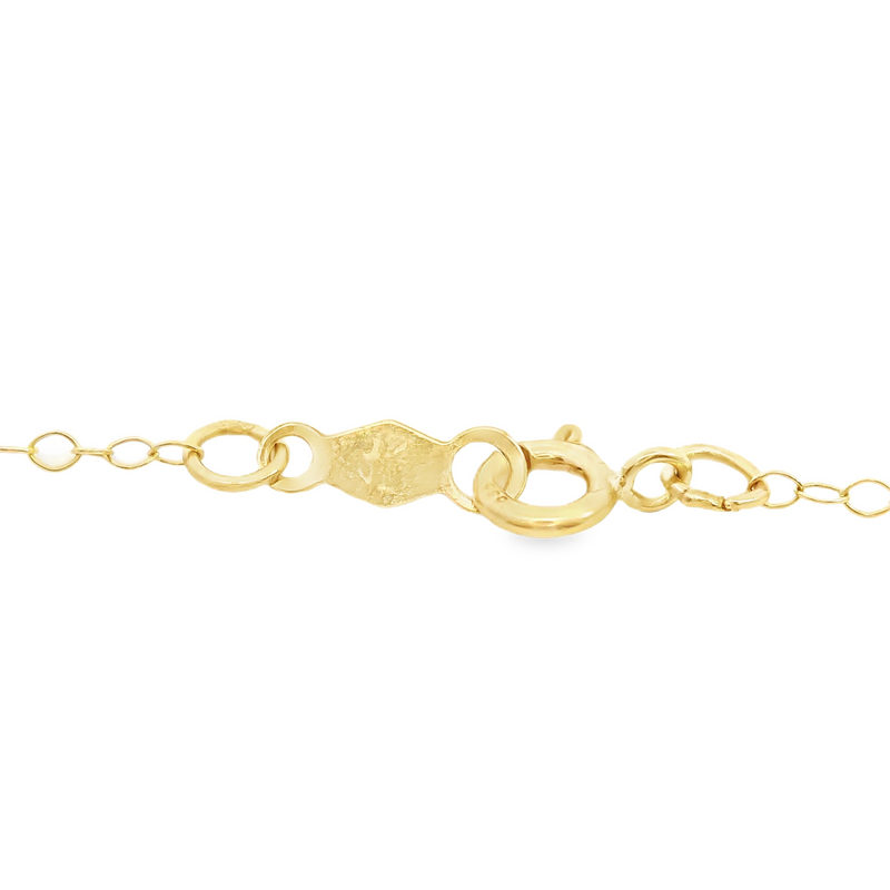 14K YG Open Link Cable Chain 15"
