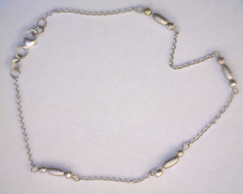 14K WG ANKLET 9.5