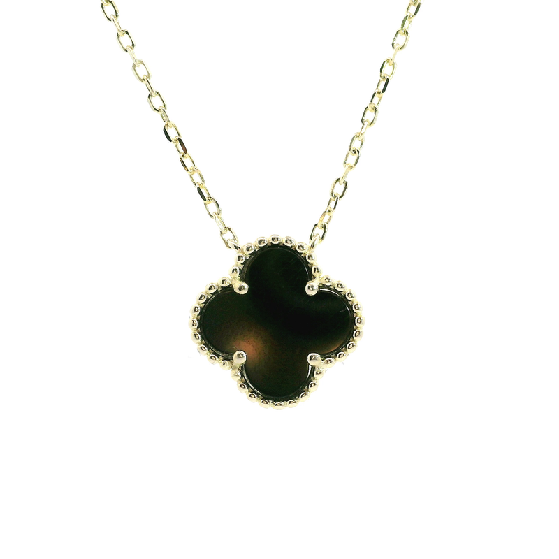 Gold Plated Onyx Necklace