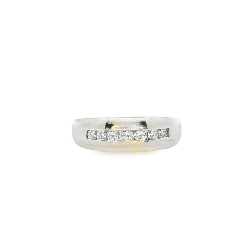 14K WG Mens Diamond Wedding Band