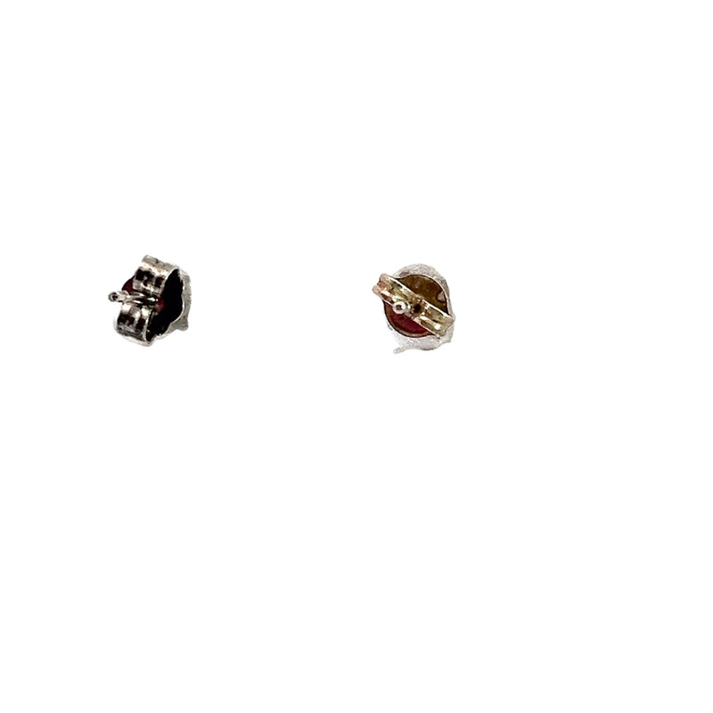 Sterling Silver Black Diamond Stud Earrings