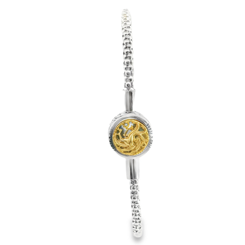 Pandora Sterling Silver & Gold Tone Game of Thrones Bracelet