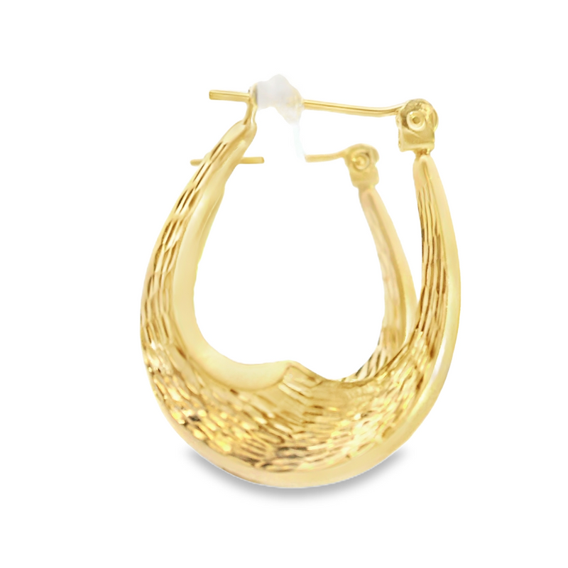 14K YG Hoop Earings