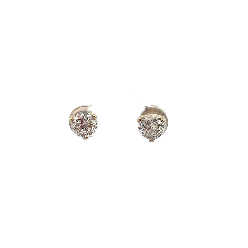 14K WG Diamond Stud Earrings 1.80 CT TW