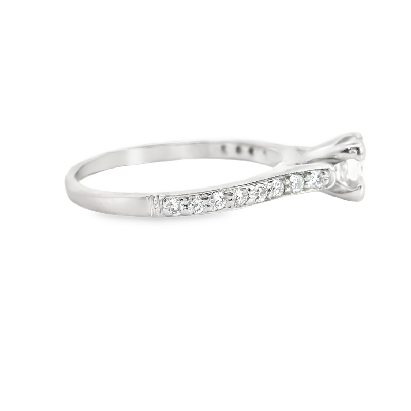 14K WG Diamond Engagement Ring