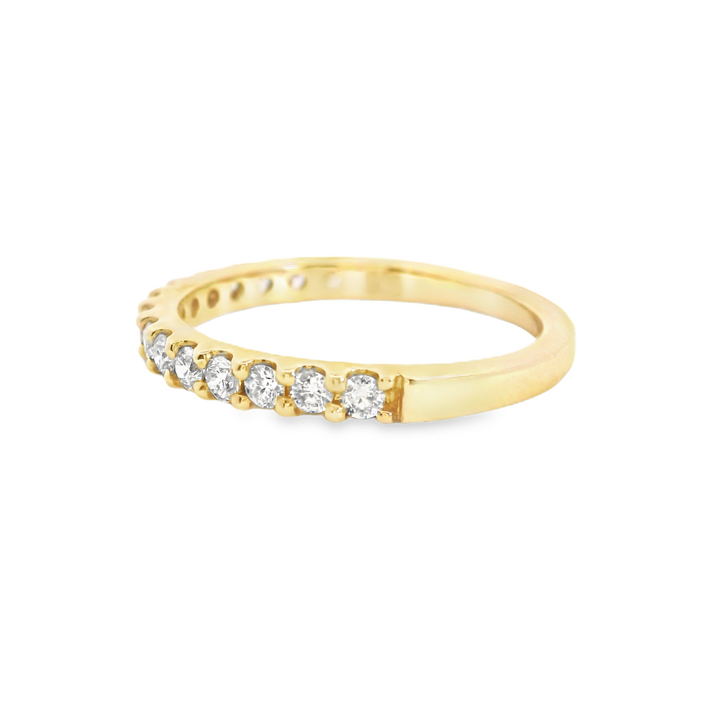 14K YG Diamond Band