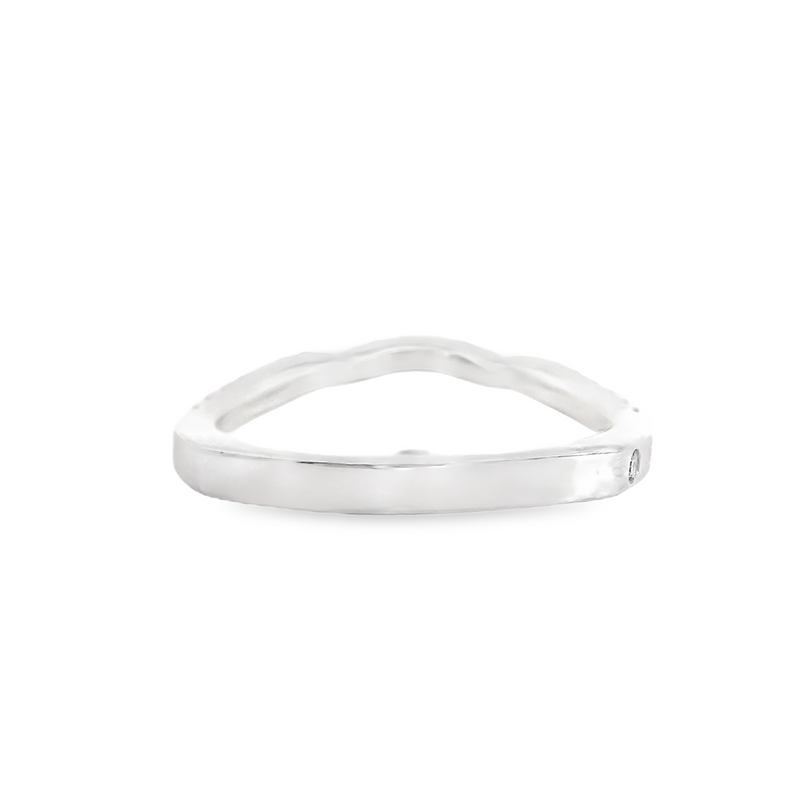 14K WG CURVED DIAMOND BAND