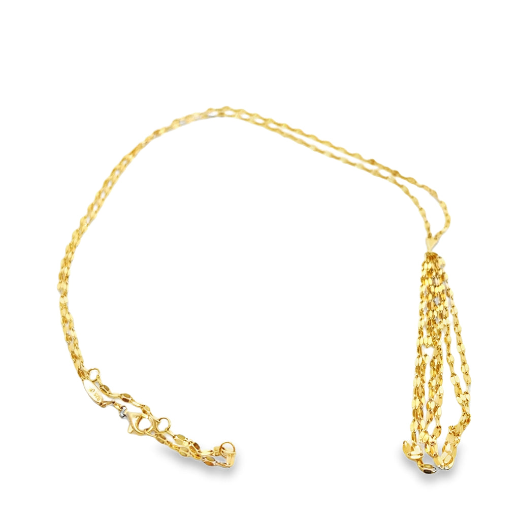 Gold Plated Stelring Silver Fancy Chain