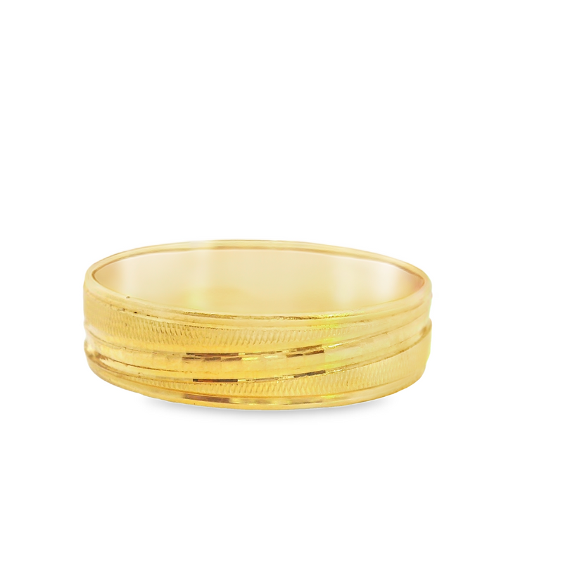 22K GOLD BAND 5.25MM SIZE 8.75