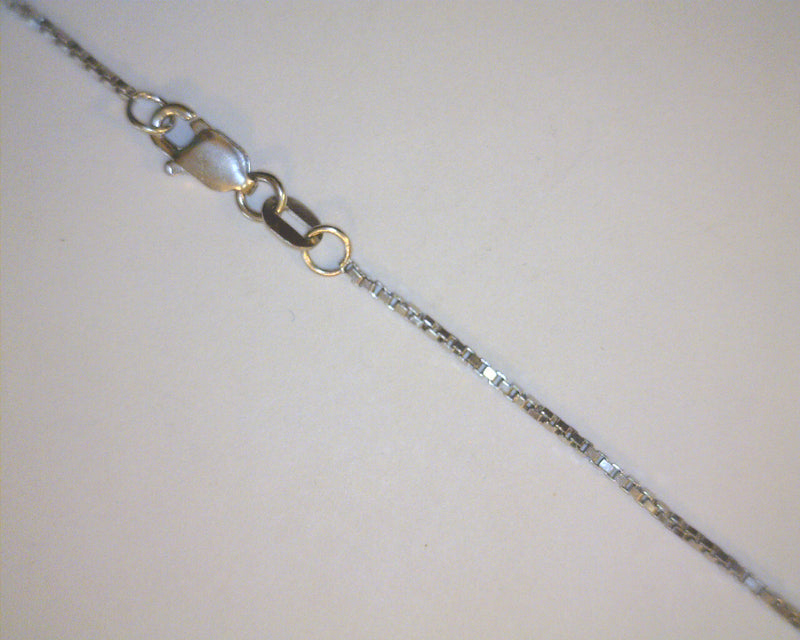 14K WG BOX CHAIN 16