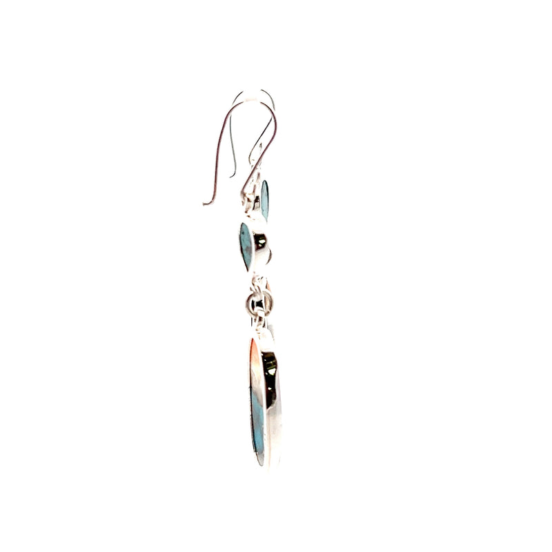 Sterling Silver Turquoise & Spiny Oyster Shell Earrings