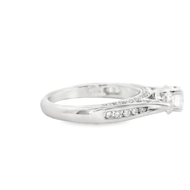 14K WG 3 STONE DIAMOND RING