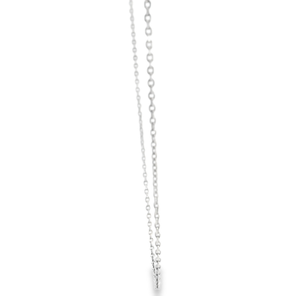 14K WG Diamond Cut Cable Chain 18"