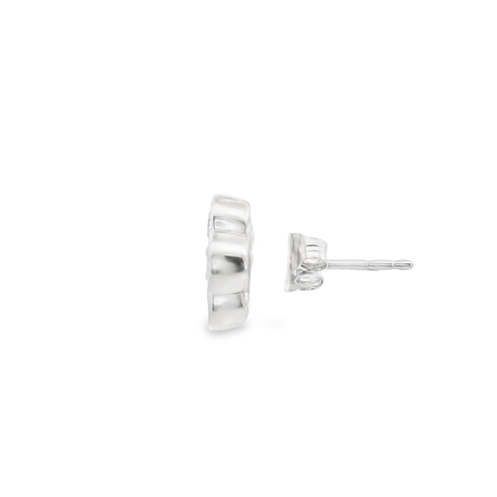 14K WG Clover Style Earrings