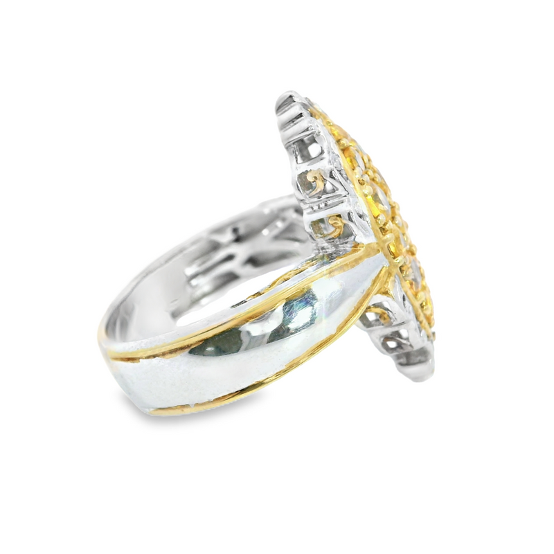 Sterling Silver & Gold Plated Citrine Ring
