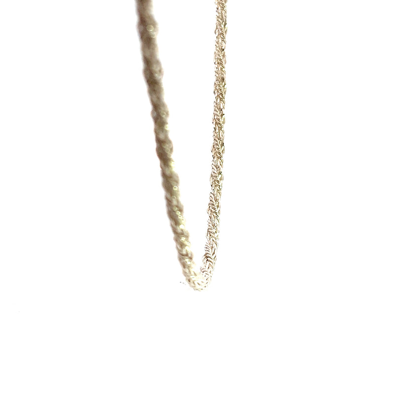 Sterling Silver Wide Twisted Wheat Chain 20"