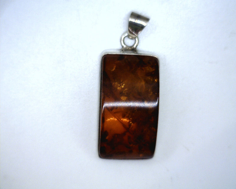 Sterling Silver Amber Pendant