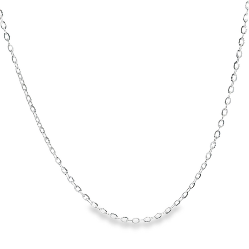 10K WG Diamond Cut Cable Chain 16