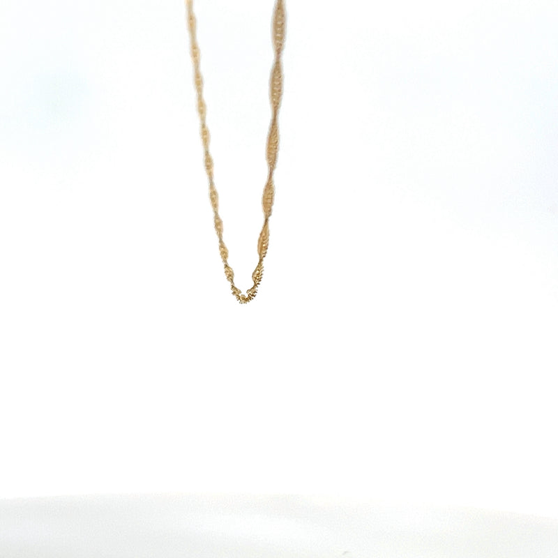 14K YG Twisted Rope Chain