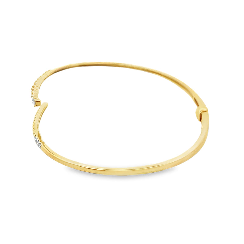 18K YG Diamond Cuff Bracelet
