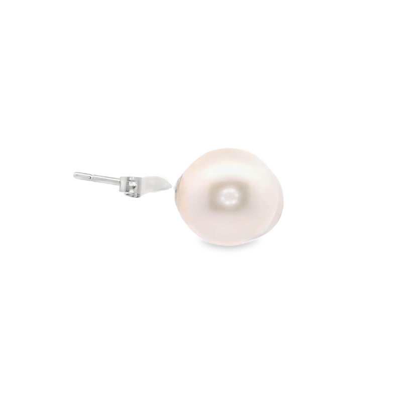 14K WG AKOYA PEARL STUD EARRINGS 7.5-8.0 MM