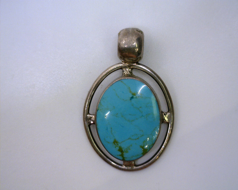 Sterling Silver Turquoise Pendant