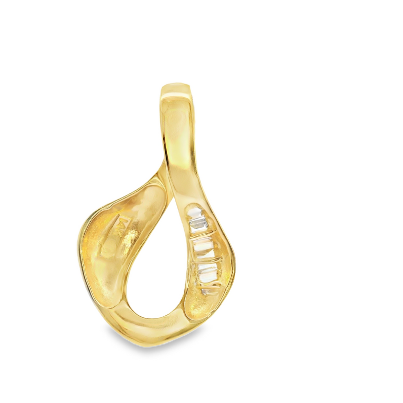 14K YG Diamond Slide Pendant